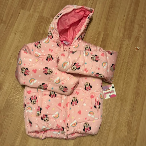NWT Minnie, mouse puffer jacket - Picture 1 of 7